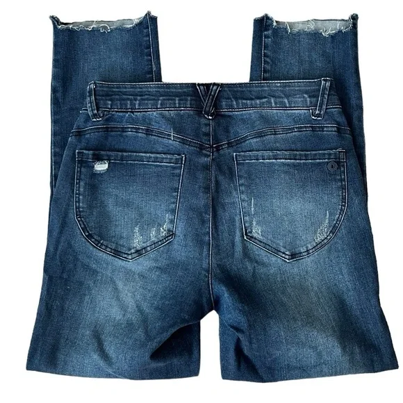 Democracy AB Technology High Rise Distressed Straight Leg Jeans - Picture 2 of 7